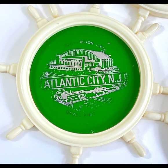 Atlantic City ‘Convention Hall’ Nautical Themed Souvenir Coasters ~ Set of 6 - Picture 4 of 11